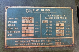 1977 BLISS C-110 O.B.I. Presses | RELCO MACHINERY (8)
