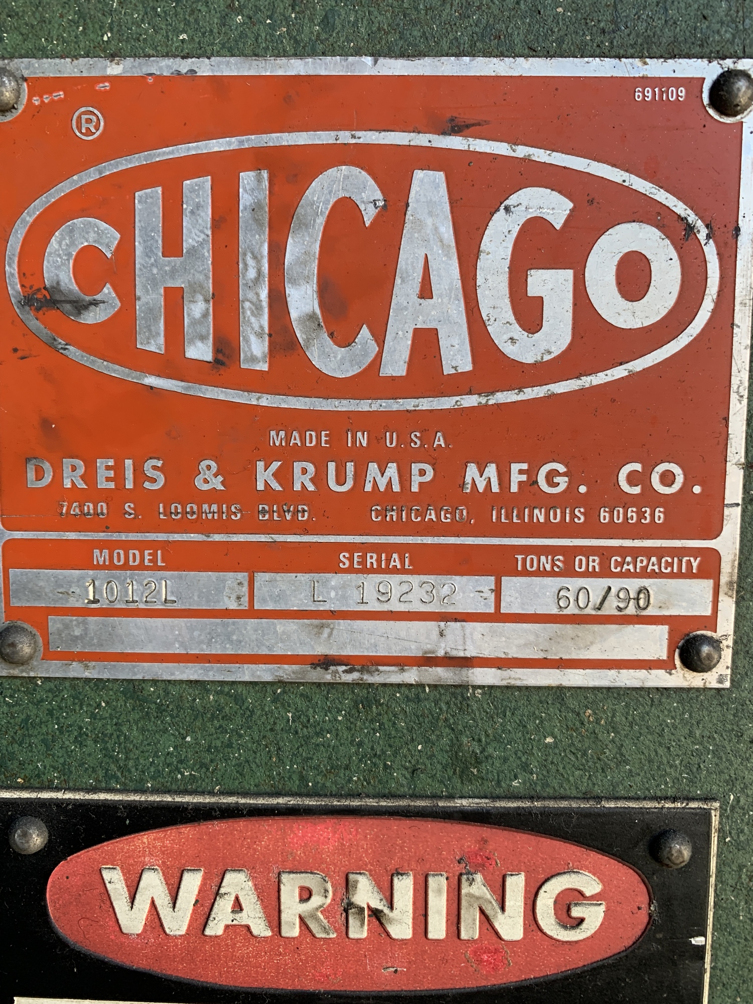 1972 CHICAGO DREIS & KRUMP 1012-L Press Brakes | RELCO MACHINERY